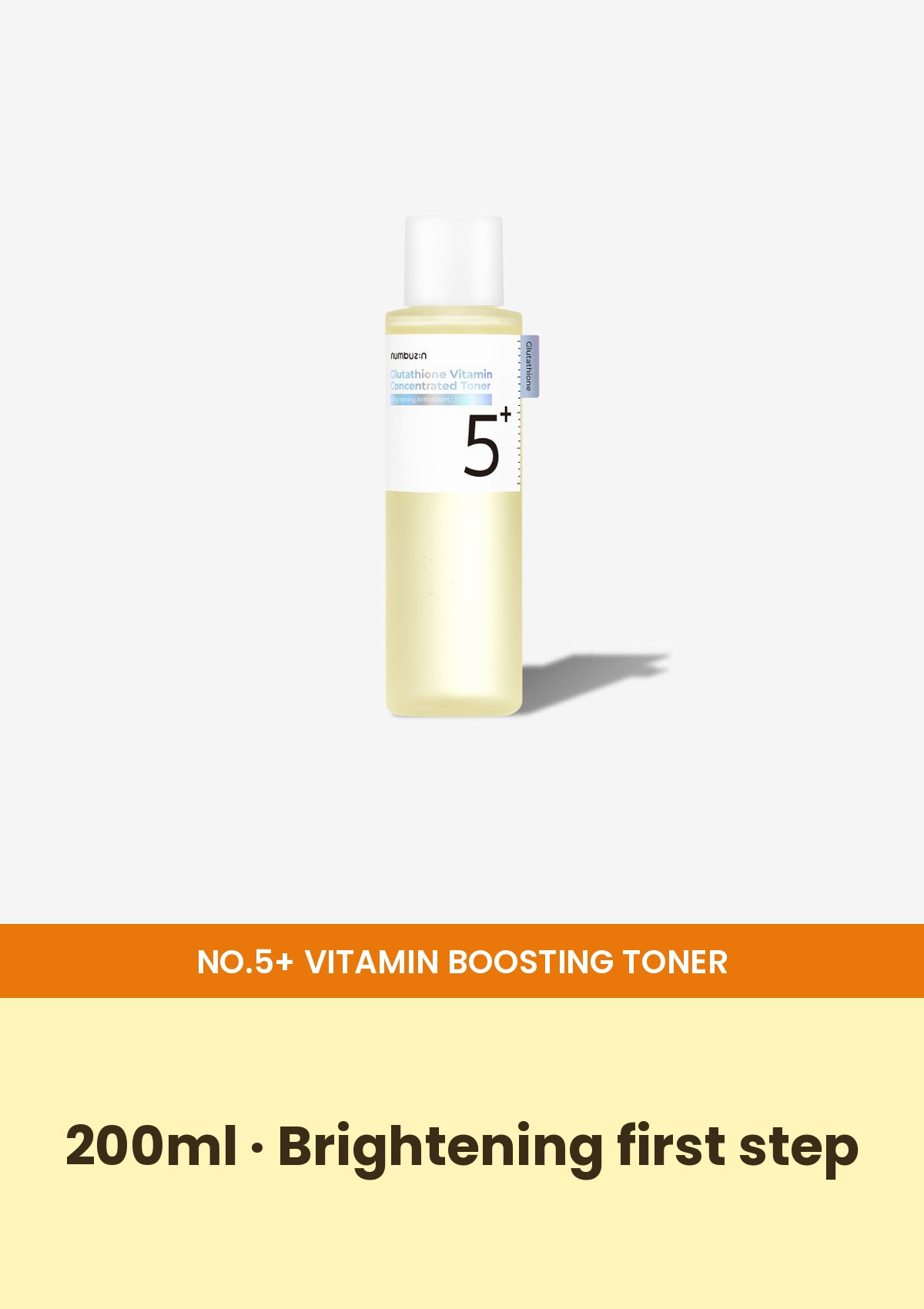 NUMBUZIN No.5+ Vitamin Boosting Essential Toner 200ml clean bottle packshot